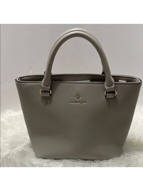 Nanette Lepore Taupe Faux Leather Tote Bag